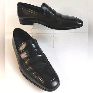 To Boot New York Adam Derrick Black Leather Penny Loafer slip on dress shoe 10